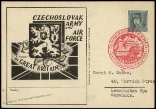 Great Britain Czech Legion In England Cover Polni Posta Feldpost 82048