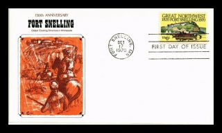 Us Cover Fort Snelling Minnesota 150th Anniversary Fdc Cover Craft Cachet