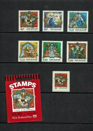 Zealand: 1999 Christmas Issue,  Complete Set,  Booklet Pane,  Mnh