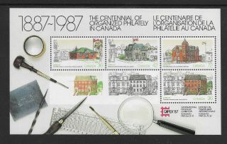Canada Scott 1125a Famous Post Offices S/s Of 4cv $5.  50 Mnh