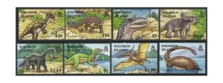 British Solomon Islands 2006 Dinosaurs Set Of 8 Complete Sets Muh (sg 1194/201)