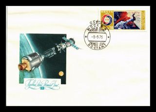 Dr Jim Stamps Space Cooperation Apollo Soyuz Fdc European Size Cover Russia Ussr