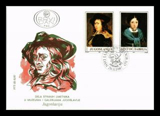 Dr Jim Stamps Paintings Combo Fdc European Size Cover Yugoslavia