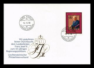Dr Jim Stamps Franz Josef Ii European Size Cover Vaduz Liechtenstein