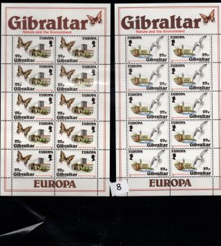 / Gibraltar - Mnh - Bird - Architecture - Butterfly - Europa Cept 1986
