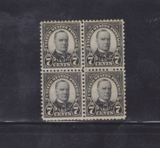 Us Stamps - 676; 7c Nebr.  Overprint Issue; Block Of 4; Never Hinged