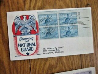Honor The National Guard Patriotic Ken Boll Cachet Plate Block 1958 Fdc