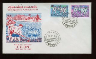 Sale$4 South Vietnam Fdc First Day Cover (road Workers) 1972 Saigon