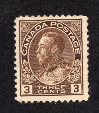 Canada 108 3 Cent Brown King George V Admiral Issue Mlh