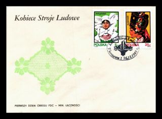 Dr Jim Stamps Traditional Hats Combo Fdc European Size Cover Poland