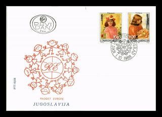 Dr Jim Stamps Joy Of Europe Combo Fdc European Size Cover Yugoslavia