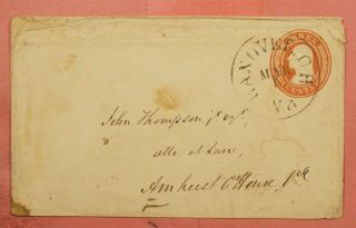 1850s Dpo 1787 - 1900 Hanover Ch Va U9 Stationery