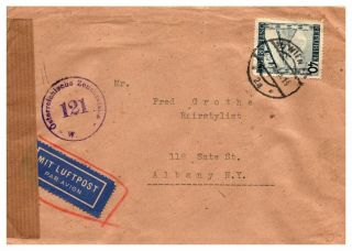 1946 Austria Censored Airmail Cover To Usa.