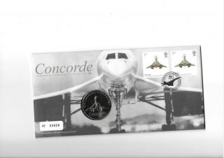 Gb Qeii Pnc B/unc 2009 Concorde 40th Anniversary Cover & Medal Royal