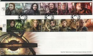 Gb 2018 Fdc Game Of Thrones Belfast Postmark Stamps