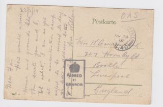 Ww1 Bootle Liverpool Soldiers On Active Service Postcard Concentration Camp