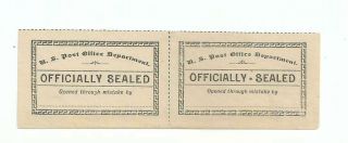 U.  S.  Stamps Scott Lox11 Post Office Seals Pair With And Without Dot Varieties