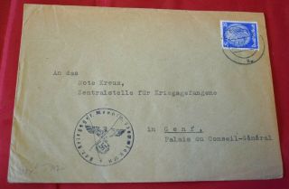 Luckenwalde German Pow Camp Stalag Iiia Censored Cover To Red Cross