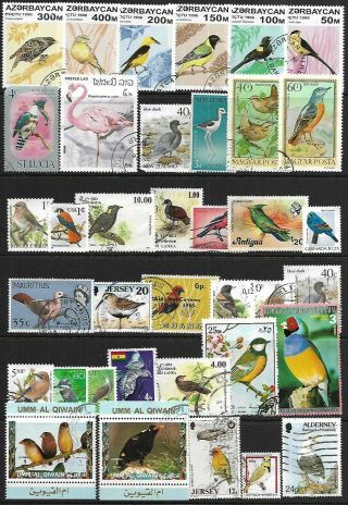 Thematic Stamps Selection Of (37) " Birds " Stamps