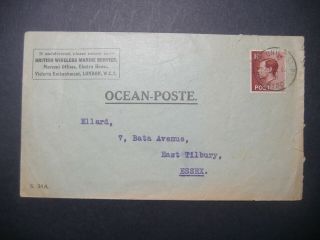 Gb E8 Ocean Poste Cover (message From Ss Norfolk To Ss Roturua) Dec 1936