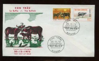 Sale$4 South Vietnam Fdc First Day Cover (water Buffalo) 1973 Saigon