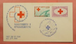 1959 Korea Fdc Red Cross Centenary