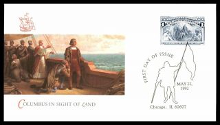 Mayfairstamps Us Fdc 1992 Columbus In Sight Of Land First Day Cover Wwb64251