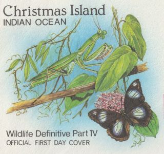 CHRISTMAS ISLAND 1988 WILDLIFE definitive sets of 4 on 2 illustrated SIGNED FDCs 3