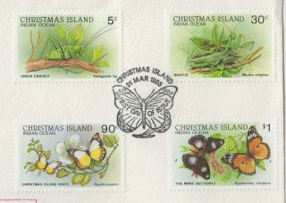CHRISTMAS ISLAND 1988 WILDLIFE definitive sets of 4 on 2 illustrated SIGNED FDCs 4