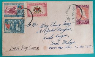 1957 Malaya Stamps Fdc