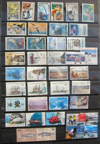 822 - 19 40 Mostly Different Australian Antarctic Territory Stamps