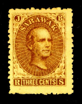 Sarawak,  British: 1869 Classic Era Stamp Scott 1 Cv $57.  50 Sound
