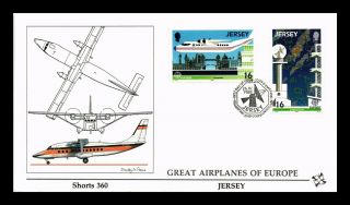 Dr Jim Stamps Great Airplanes Of Europe Shorts 360 Fdc Combo Jersey Cover