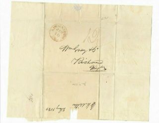 1834 Stampless Cover,  Alexandria To Richmond Va,  12 Cent Rate,  To William Gray
