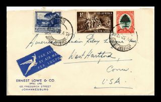 Dr Jim Stamps Johannesburg South Africa Airmail Tied Multi Franked Cover