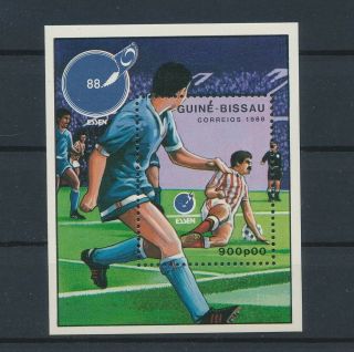 Lk48960 Guinea - Bissau 1988 Football Cup Soccer Good Sheet Mnh