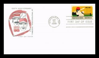 Dr Jim Stamps Us Professional Baseball Centennial Fdc Cover House Of Farnum