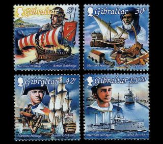 Maritime Heritage Set Of 4 Mnh Stamps 1999 Gibraltar