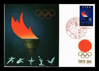 Dr Jim Stamps Torch Relay Tokyo Olympic Games Fdc Japan Maximum Card