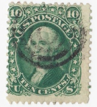 Us Stamps Price Scott 68 - 1861 10c George Washington National Bank Note