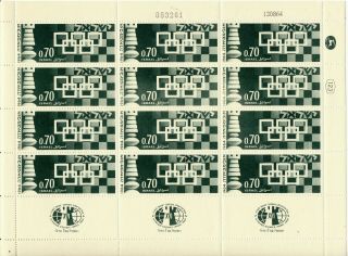 Israel 1964 16th Chess Olympics Set Of 2 Sheets Mnh See 2 Scans