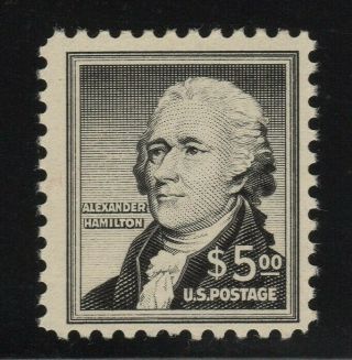 (545) Scott 1053 $5 Alexander Hamilton Stamp Mnh,  Og,