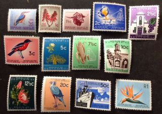 South Africa 1961 Set Of 13 Stamps Mnh