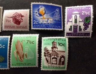 South Africa 1961 Set Of 13 Stamps Mnh 3