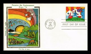Dr Jim Stamps Us Expo 74 Preserve The Environment Colorano Silk Fdc Cover
