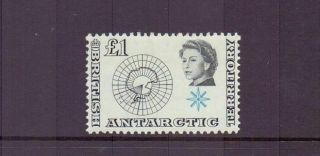 British Antarctic Terr.  1963 £1 Map Sg15 Lmm Cat £48