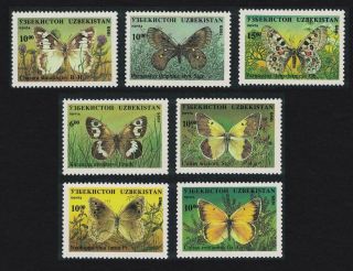Uzbekistan Butterflies 7v Mnh Sg 78 - 84