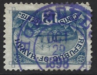Hawaii 78 Dark Blue Gem Stamp With Dated Cancel