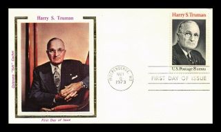 Us Covers President Harry S Truman Fdc Colorano Silk Cachet