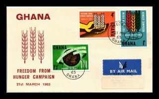 Dr Jim Stamps Freedom From Hunger Campaign Fdc Ghana Combo Cover